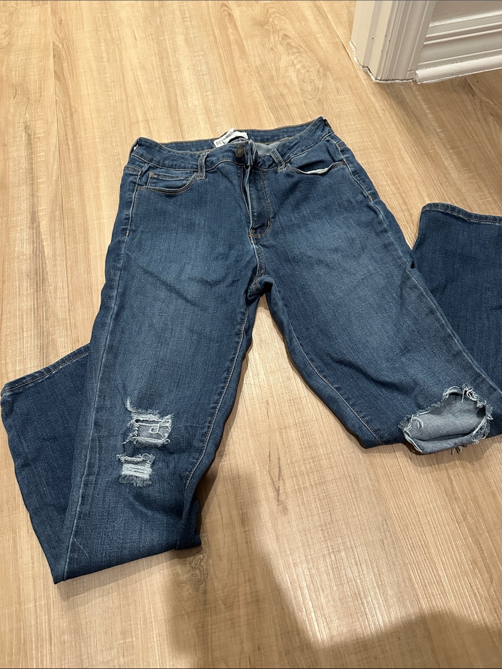 Rewash Dark Blue Skinny Distressed Women’s Jeans